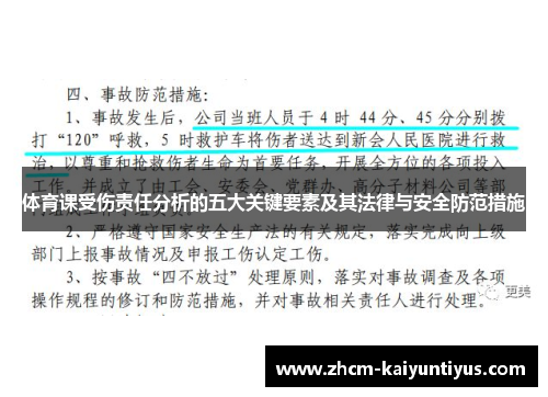 体育课受伤责任分析的五大关键要素及其法律与安全防范措施